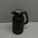 IDEUS Thermal Coffee Carafe 68oz (2,000ml), Stainless Steel Double Wall Insulated Vacuum Flask, Water Jug Coffee Server and Beverage Dispenser, Heat and Cold Retention (BlackSilver, 68oz (2,000ml))