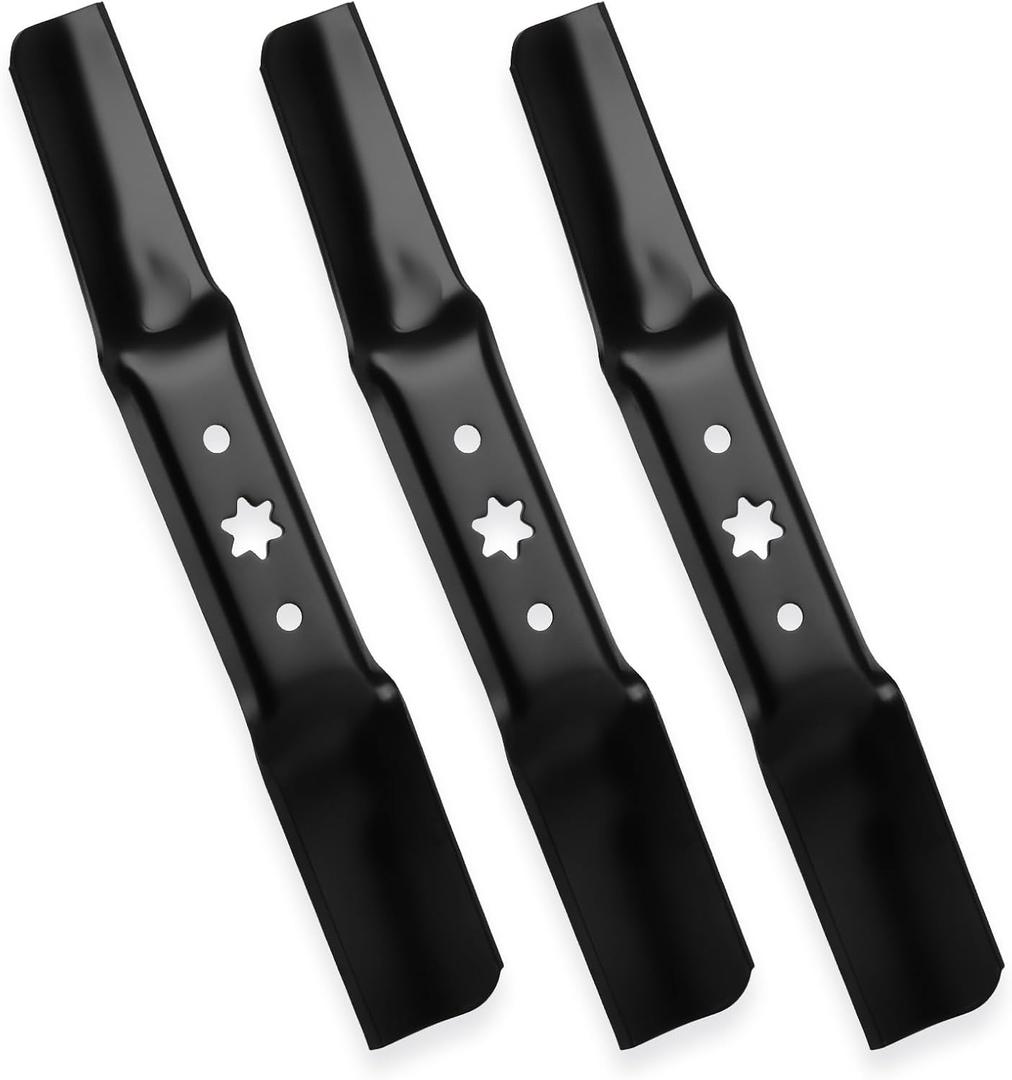ILONPA 942-05052A 3-Pack Blades for Cub Cadet XT1 XT2 50 ZT1 ZT2 50 LT50 GT50 RZT50 MTD Troy Bilt 50 inch Deck Zero-Turn Enduro Series Lawn Mower 742-05052A 50" 2-in-1 Blade (Medium Lift), Black