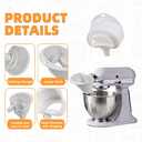 Flour Funnel for Kitchen Aid Mixer - New Silicone Kitchen Funnels, Flour Funnel Attachment for Kitchen Aid Artisan Ksm150 5-Quart Tilt-Head Stand Mixer, Durable & Mess Free - White