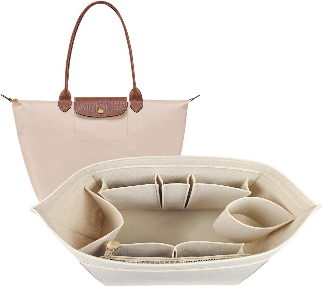 Purse Organizer For Longchamp Purse For Long Champ Le Pliage Insert organizer1012-25beige-L