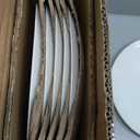 BTaT- White Porcelain Dinner Plates with Gold Rim, Set of 6, 10.5", Porcelain Dinner Plates