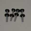 4 Pack Baby Gate Replacement Parts Threaded Spindle Rod 8MM(M8), Screw Bolts Hardware Kit for Pet & Dog Pressure Mounted Safety Door & Stair Gates (A Black)