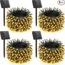 Brightown 4 Pack Solar String Lights for Outside, 184Ft 480 LED Solar Lights Outdoor Waterproof with 8 Modes, Solar Outdoor String Light for Patio Yard Tree Garden Party Decorations, Warm White