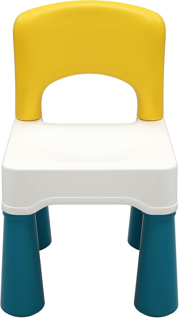 burgkidz Plastic Kids Chair, Durable and Lightweight, 9.3" Height Seat, Indoor or Outdoor Use for Ages 2 and Up (Macaron)