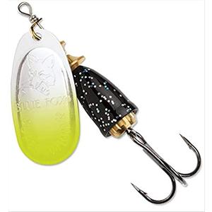 Blue Fox Classic Vibrax Spinner, 7/16-Ounce, Chartreuse Tipped Silver Flake 2Pack
