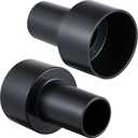 Enhon 2 Pack Hose Adapter 2-1/2 OD To 1-1/2 OD Reducer, Universal Dry Wet Vacuum Cleaner Hose Reducer for Dust Collection, Black