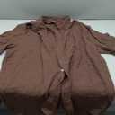 COOFANDY Men's Knit Shirts Vintage Short Sleeve Button Down Shirt Casual Summer Beach Shirt Brown, 4XL
