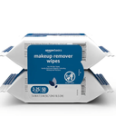 Amazon Basics Makeup Remover Wipes, Gentle Cleansing, Dermatologist Tested, Original, Plant Based, Alcohol-Free, Removes Waterproof Mascara, 25 Count Per Pack, Pack of 4
