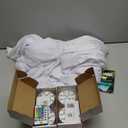 2 Pack Glow 6FT Fitted Tablecloth, White Table Cover Folding Table Cloth, Rectangle Spandex Tablecloth 6ft for Event, Wedding, Banquet & Parties