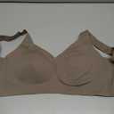 OEAK Womens Wireless Seamless Bras Full Coverage Supportive Lounge Bra Push Up Plus Size Everyday Bra Comfortable Tshirt Bras, Color: Brown, Size: 3XL