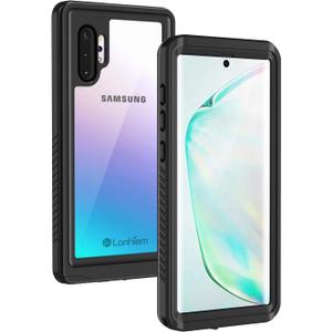 Lanhiem Galaxy Note 10+ Plus Case, Built-in Screen Protector [Compatible with Fingerprint ID], IP68 Waterproof Dustproof Shockproof Full Body Protective Cover for Samsung Galaxy Note 10+ / Note 10+ 5G
