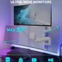 ARES WING Dual Monitor Wall Mount for 24-57 Inch Ultrawide Screen, White