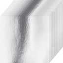 Tenceur 50 Sheets Silver Cardstock Shimmer Metallic Paper 12 x 12 Foil Sheets Square Printer Paper 250gsm Cardstock for Birthday Card Making DIY Projects Crafting Party Decorations