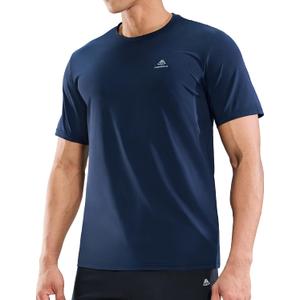 Haimont Men's Running T-Shirt Dry Fit Crewneck Athletic Tee Shirts Moisture Wicking Short Sleeve Stretchy Workout Gym, L
