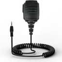 Retevis RB48 RB48Plus RB48Pro Walkie Talkie Speaker Mic,IP54 Waterproof Shoulder Mic, 1 Pin 2.5mm Handheld Speaker Microphone with PTT(1 Pack)