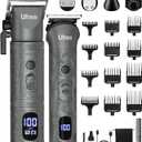 Ufree Beard Trimmer for Men with Hair Trimmer, Professional Hair Clippers and Trimmers, Cordless Electric Razor Mens Grooming Kit for Nose, Face, Hair, Gifts for Men Husband Father (Gray)