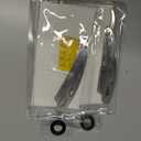 2 x Professional Silver Barber Straight Edge Razor for Men - Premium Single Blade Cutthroat Razor - 10 Replaceable Stainless Steel Blades - Anti Slip Razor Kit - Beard and Face Grooming (Silver)