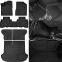 Naibeve Floor Mats for Nissan Murano 2017.5-2024-All Weather for Nissan Murano Floor Mats Liners 2 Row & Cargo Liner & Seats Back Cover(Floor Liner+Backrest Mats+Trunk Mat)