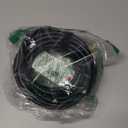 15 FT 12 Gauge Extension Cord Outdoor, Heavy Duty Weatherproof & Flame Retardant Black 3 Prong Power Cord with Light, Outside for Lawn & Garden, 15 Amps 1875 Watts 125 VAC 12AWG SJTW, ETL Listed