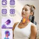 Shiatsu Neck Massager with Heat, Cordless Portable Cervical Traction Device with 10-Minute Timer for Full Body Muscle Pain Relief, Electric Deep Tissue Kneading Massage Pillow(Black)