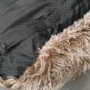 Bedfolks Waterproof Crate Bed, Plush Dog & Cat Bed with Removable Washable Cover, Faux Fur Kennel Pad, 23"x18", Brown