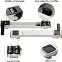 Appliance Rollers Heavy Duty, Newest Extendable Appliance Sliders, Liftable Washing Machine Base, Easily Move Washer and Dryer Machines, Refrigerators, Furniture-White