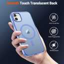 SUPFINE Magnetic for iPhone 12 Case/iPhone 12 Pro Case (Compatible with MagSafe)(Military Grade Drop Protection) Slim Translucent Matte Shockproof with Anti-Fingerprint Phone Case,Blue Purple