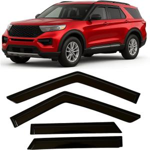 2020-2026 Tape-On Rain Guards for Ford Explorer Extra Thick Side Window Visor Deflectors XLT Limited Timberline ST King Ranch Platinum 2021 2022 2023 2024 2025