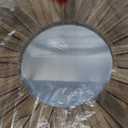 Honiway Mirror Wall Decor 21 inch Rustic Wood Boho Aesthetic Mirror for Room & Home Decor Farmhouse Wall Decor at Living Room Bedroom Carbonized Black