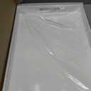 White Rectangular 14x20 Inches Acrylic Ottoman Tray Decorative Serving Tray with Cutout Handles Organizer Tray on Coffee Table Countertop Big Breakfast Bed Tray Living Room Appetizer Serving Food, 20" x 14" x 2"