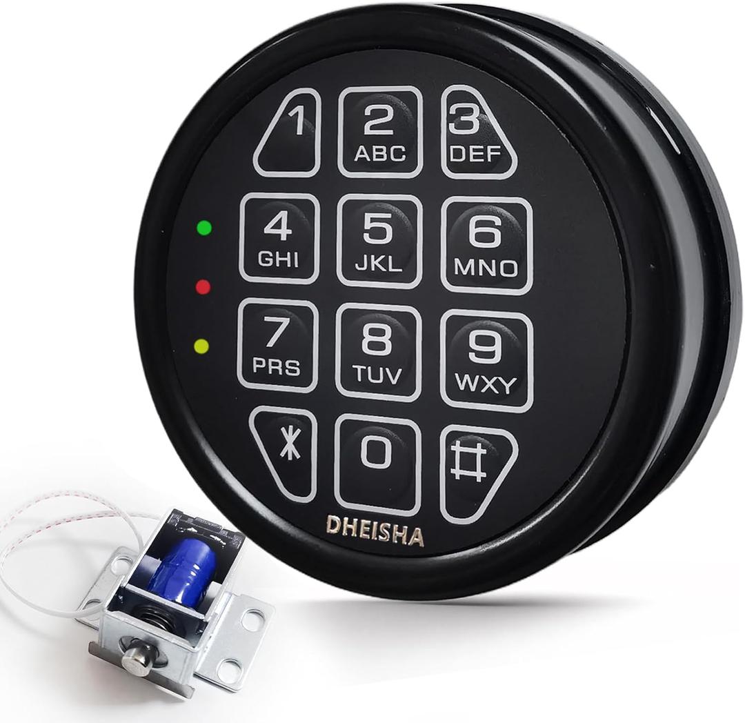 Gun Safe Lock Replacement with Solenoid Lock Electronic Safe Keypad for Home & Business