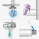 simplehuman Adjustable and Extendable Shower Caddy Large, Stainless Steel and Anodized Aluminum
