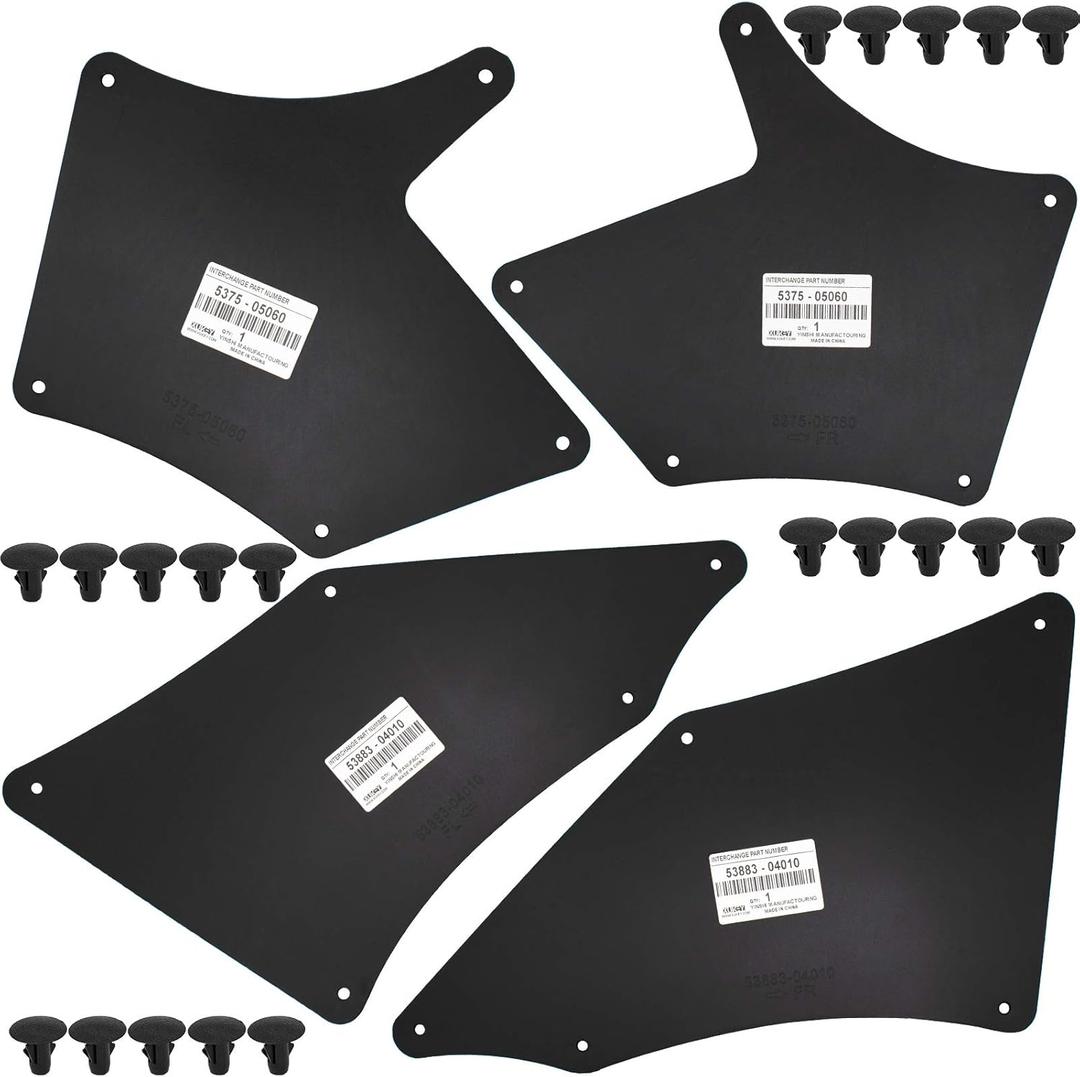 Splash Gurards for Toyota Tacoma N220/N240/N250/N260/N270/N300 2005-2023 Mud Flaps Guards Mudflaps Mudguards OE# 5375-05060 537505060 53883-04010 5388304010 W/Clips 9046710186