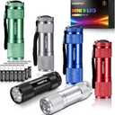 WdtPro LED Mini Flashlights, Super Bright Flashlight with Lanyard, Assorted Colors - Best Tac Torch Light for Kids, Night Reading, Power Outages, Camping(6 Pack)