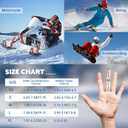 Ski Gloves for Men Women Kids - Waterproof Thermal Winter Snow Gloves, Touchscreen Compatible for Skiing, Snowboarding, Cold Weather, Parent-Child Outdoor Activities (S(Fits kids 8-10), Colorful)