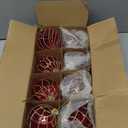 8 PCS Christmas Ball Ornaments, Christmas Tree Decorations, Large Shatterproof Luxury Xmas Ornaments for Christmas Tree, Home Decor, Wedding, Party (Red)