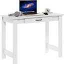 Furinno Jaya Writing Desk with Drawer, White
