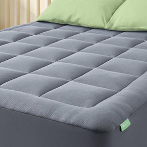 Ultra Soft Twin Size Mattress Topper - Viscose Made from Bamboo Pillow Top Mattress Pad for Back Pain Relief - Naturally Cooling for Hot Sleepers, Grey