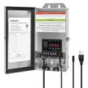 SURAIELEC 200W Low Voltage Landscape Transformer (12V/15V AC), Outdoor Transformers for Landscape Lighting, Detachable Photocell Sensor & Digital Timer, Stainless Steel, 5FT Power Cord, ETL Listed