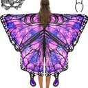 Spooktacular Creations Starry Butterfly Wing, Butterfly Costume Women for Halloween Costume Adult (Purple)