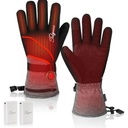 Telguua Heated Gloves for Women Men,Electric Rechargeable Heated Work Glove Ski Mitten Waterproof Touchscreen Heated Gloves