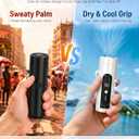 Clip On Waist Fan, Mini Portable Pocket Fan with Ice Cooling Plate | 17000RPM, Long Battery, Small, LED Display, 5-Speed, Belt Clip Fan for Travel Camping Hiking, Gifts for Men Women, White