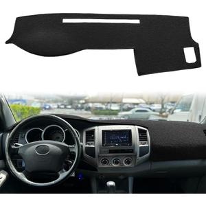 Dash Cover Mat Custom Fit for Toyota Tacoma 2005-2015, Dashboard Cover Pad Carpet Protector (Black) F97