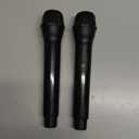 Facmogu 2PCS Fake Microphone Props, Plastic Pretend Play Microphone Prop, Realistic Simulate Speech Practice Prop, Faux Mic Props for Halloween, Christmas, Costume, Cosplay, Birthday Party - Black