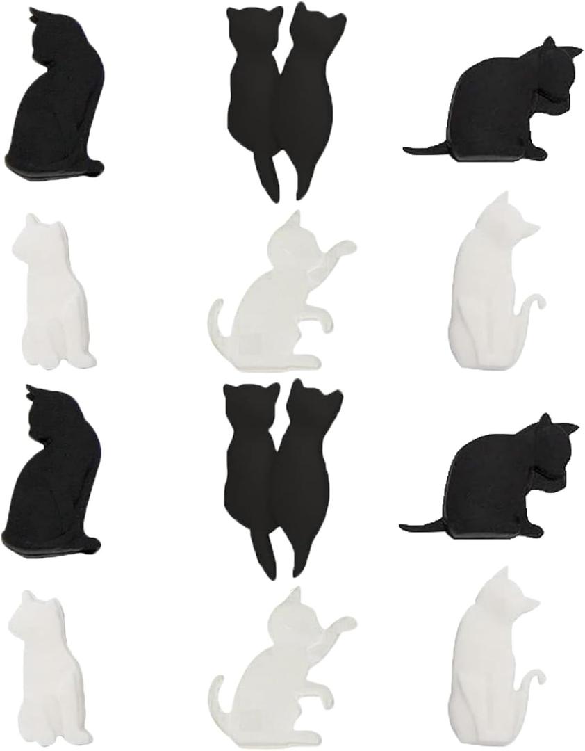 12Pcs Cat Tea Bag Holders Silicone Cute Tea Bag Holder for Cup Animal Shaped Set for Cup and Mug Markers