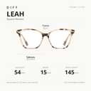 DIFF Leah Oversized Rectangle Blue Light Blocking Reading Glasses for Women