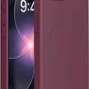 Miracase Magnetic for iPhone 17e Case & iPhone 16e Case, [Soft Anti-Scratch Microfiber Lining], Compatible with MagSafe, Silicone Shockproof Protection Phone Case for iPhone 17e/16e, Wine Red