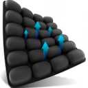 Travel Cushion  CloudAir Technology Airplane Seat Cushion  Inflatable Travel Cushion for Long Flights  Portable Air Cell Design, Puncture-Resistant Waterproof Pad  Black