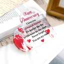2 x Happy Anniversary Acrylic Gifts For Women Anniversary Wedding Gifts for Her Him Couple Wife Husband Girlfriend Boyfriend Christmas Gift For Wife From Husband Acrylic Plaque