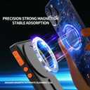 Selfie Monitor Screen for iPhone, Magnetic Screen Mirroring Back Camera Monitor with Desktop Stand 3-Level Brightnes Bluetooth Focus Selfie Monitor Screen for YouTube Vlog Live Stream TikTok (Black)